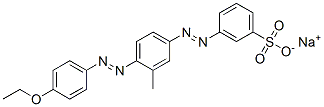 3-[[4-[(4-Ethoxyphenyl)azo]-3-methylphenyl]azo]benzenesulfonic acid sodium salt Structure