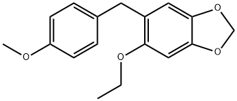 5-ethoxy-6-((4-methoxyphenyl)methyl)-1,3-benzodioxole Structure