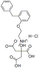 N,N-ジメチル-2-[2-(フェニルメチル)フェノキシ]エタンアミン/2-ヒドロキシ-1,2,3-プロパントリカルボン酸/塩酸 化学構造式