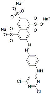 trisodium 7-[[4-[(2,6-dichloro-4-pyrimidinyl)amino]phenyl]azo]naphthalene-1,3,5-trisulphonate|