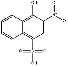 4-hydroxy-3-nitronaphthalene-1-sulphonic acid Struktur