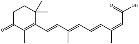 (2Z,4E,6E,8E)-3,7-ジメチル-9-(3-オキソ-2,6,6-トリメチル-1-シクロヘキセニル)ノナ-2,4,6,8-テトラエン酸 化学構造式