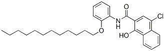 4-クロロ-N-[2-(ドデシルオキシ)フェニル]-1-ヒドロキシ-2-ナフタレンカルボアミド 化学構造式