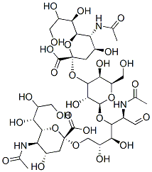 71764-07-3 (2S,4S,5R,6R)-5-acetamido-2-[(2R,3R,4S,5S,6R)-2-[(2R,3R,4S,5R)-2-acetamido-6-[(2R,4S,5R,6R)-5-acetamido-2-carboxy-4-hydroxy-6-[(1R,2R)-1,2,3-trihydroxypropyl]oxan-2-yl]oxy-4,5-dihydroxy-1-oxo-hexan-3-yl]oxy-3,5-dihydroxy-6-(hydroxymethyl)oxan-4-yl]oxy-4-hydroxy-6-[(1R,2R)-1,2,3-trihydroxypropyl]oxane-2-carboxylic acid