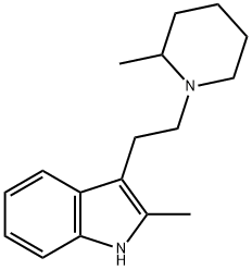 2-Methyl-3-(2-(2-methyl-1-piperidinyl)ethyl)-1H-indole 化学構造式