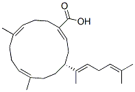 (1E,4R,7E,11E)-7,11-Dimethyl-4-[(E)-1,5-dimethyl-1,4-hexadienyl]cyclotetradeca-1,7,11-triene-1-carboxylic acid Structure