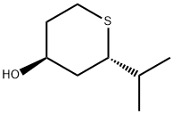 2H-Thiopyran-4-ol,tetrahydro-2-(1-methylethyl)-,(2S-trans)-(9CI) 结构式