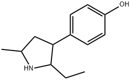 Phenol, 4-(2-ethyl-5-methyl-3-pyrrolidinyl)- (9CI) 化学構造式