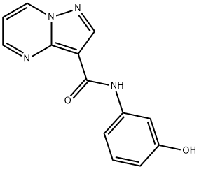 Pyrazolo[1,5-a]pyrimidine-3-carboxamide, N-(3-hydroxyphenyl)- (9CI) Structure