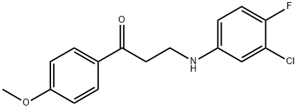 3-(3-chloro-4-fluoroanilino)-1-(4-methoxyphenyl)-1-propanone|
