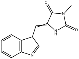 2,4-Imidazolidinedione,  5-(3H-indol-3-ylmethylene)-3-methyl- 结构式