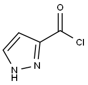 1H-ピラゾール-3-カルボニルクロリド 化学構造式