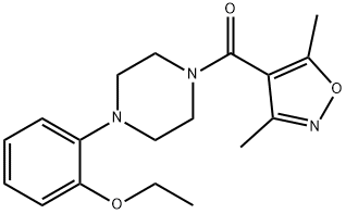 Methanone, (3,5-dimethyl-4-isoxazolyl)[4-(2-ethoxyphenyl)-1-piperazinyl]- Structure