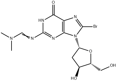 8-BROMO-N2-(DIMETHYLAMINOMETHYLIDENE)-2'-DEOXYGUANOSINE 化学構造式