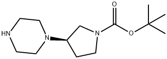 (R)-tert-butyl 3-(piperazin-1-yl) pyrrolidine-1-carboxylate Structure