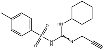 Benzenesulfonamide, N-((cyclohexylamino)(2-propynylamino)methylene)-4- methyl- Structure