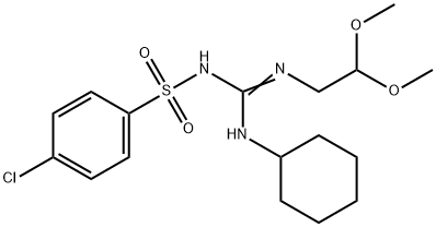 Benzenesulfonamide, 4-chloro-N-((cyclohexylamino)((2,2-dimethoxyethyl) amino)methylene)-|