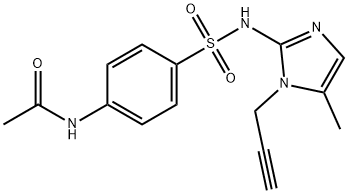 Acetamide, N-(4-(((5-methyl-1-(2-propynyl)-1H-imidazol-2-yl)amino)sulf onyl)phenyl)- Structure