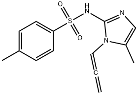 Benzenesulfonamide, 4-methyl-N-(5-methyl-1-(1,2-propadienyl)-1H-imidaz ol-2-yl)-,71795-39-6,结构式