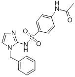 Acetamide, N-(4-(((1-(phenylmethyl)-1H-imidazol-2-yl)amino)sulfonyl)ph enyl)- Struktur