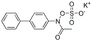 N-(1,1'-Biphenyl)-4-yl-N-(sulfooxy)acetamide monopotassium salt 化学構造式