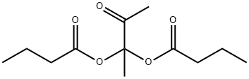 Bis(butanoic acid)1-methyl-2-oxopropylidene ester Struktur
