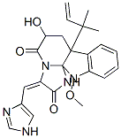 71812-10-7 7a-(1,1-Dimethyl-2-propenyl)-6,7,7a,12-tetrahydro-6-hydroxy-3-(1H-imidazol-4-ylmethylene)-12-methoxy-1H,5H-imidazo[1',2':1,2]pyrido[2,3-b]indole-2,5(3H)-dione