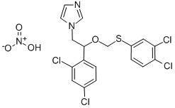 1-(2-(2,4-Dichlorophenyl)-2-(((3,4-dichlorophenyl)thio)methoxy)ethyl)- 1H-imidazole nitrate Struktur
