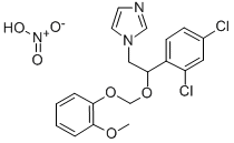 1-(2-(2,4-Dichlorophenyl)-2-((2-methoxyphenoxy)methoxy)ethyl)-1H-imida zole mononitrate Structure
