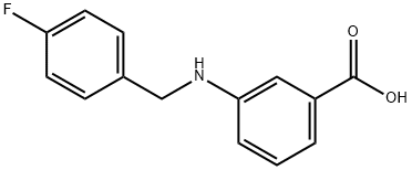 3-((4-FLUOROBENZYL)AMINO)BENZOIC ACID Structure