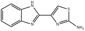 4-(1H-苯并咪唑基-2-基)-噻唑-2-基胺 结构式