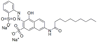 disodium 4-hydroxy-7-[(1-oxodecyl)amino]-3-[(2-sulphonatophenyl)azo]naphthalene-2-sulphonate|