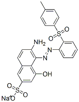 sodium 6-amino-4-hydroxy-5-[[2-[(p-tolyl)sulphonyl]phenyl]azo]naphthalene-2-sulphonate,71873-41-1,结构式