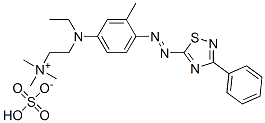 [2-[ethyl[3-methyl-4-[(3-phenyl-1,2,4-thiadiazol-5-yl)azo]phenyl]amino]ethyl]trimethylammonium hydrogen sulphate 化学構造式