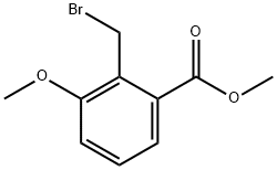 2-溴甲基-3-甲氧基苯甲酸甲酯, 71887-28-0, 结构式