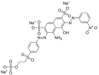 4-Amino-5-hydroxy-6-[(3-nitrophenyl)azo]-3-[[4-[[2-(sulfooxy)ethyl]sulfonyl]phenyl]azo]-2,7-naphthalenedisulfonic acid trisodium salt|