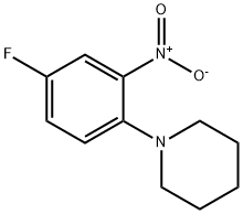 1-(4-フルオロ-2-ニトロフェニル)ピペリジン 化学構造式