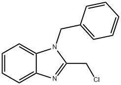 1-ベンジル-2-クロロメチル-1H-ベンゾイミダゾール 化学構造式