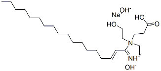 sodium 1-(2-carboxyethyl)-2-(heptadecenyl)-4,5-dihydro-1-(2-hydroxyethyl)-1H-imidazolium hydroxide Struktur