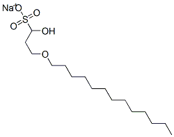sodium hydroxy(tridecyloxy)propanesulphonate 化学構造式