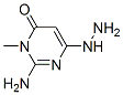 4(3H)-Pyrimidinone, 2-amino-6-hydrazino-3-methyl- (9CI) Structure