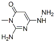 4(3H)-Pyrimidinone, 2-amino-6-hydrazino-3-methyl- (9CI) Struktur