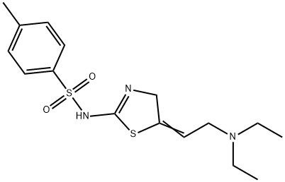N-(5-(2-(Diethylamino)ethylidene)-4,5-dihydro-2-thiazolyl)-4-methylben zenesulfonamide,71933-25-0,结构式