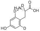 L-4-HYDROXYPHENYL-2,6-D2-ALANINE-2-D1 Structure
