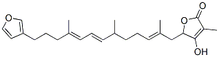 5-[13-(3-フリル)-2,6,10-トリメチルトリデカ-2,7,9-トリエニル]-4-ヒドロキシ-3-メチルフラン-2(5H)-オン 化学構造式