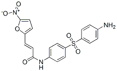 2-Propenamide, N-4-(4-aminophenyl)sulfonylphenyl-3-(5-nitro-2-furanyl)-,71949-40-1,结构式