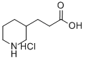 3-(3-PIPERIDINE)PROPIONIC ACID HCL 化学構造式