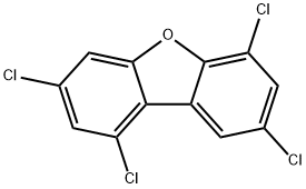 1,3,6,8-テトラクロロジベンゾフラン標準液 化学構造式