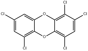 1,2,4,6,8-ペンタクロロジベンゾ-p-ジオキシン 化学構造式