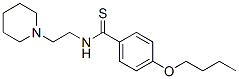 p-Butoxy-N-(2-piperidinoethyl)benzothioamide Struktur